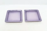 2 Creuset Stoneware Square Plate 8-1/4" Bluebell Purple. Fixed Price $67.50.