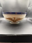 Vintage Porcelain Bowl American Eagle Federal Style Blue Gold 10" Centerpiece. Fixed Price $121.49.