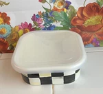 Mackenzie-childs Courtly Check Squarage Large Bowl,new Original Box. Fixed Price $48.00.