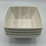 Gibson Melamine Cereal Bowl Set, Service For 4, Woodgrain Lot Of. Fixed Price $19.95.