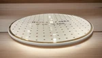 Vintage Nicole Miller Home Cake Plate No Pedestal White & Gold Polka Dots 11.5. Fixed Price $26.95.