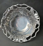 Rare 2001 Arthur Court Magnolia Design Salad Centerpiece Footed Bowl Aluminum. Fixed Price $38.97.