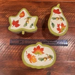 Temptations Tara Fall Harvest Acorn Leaves Old World 10 Oz. Container Set (3). Fixed Price $34.98.