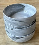 Artisanal Kitchen Supply Coupe Marble Cereal Bowls Swirl (set Of 4). Fixed Price $60.00.
