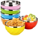 Stainless Steel Bowls For Kids - Colorful Mixing Kitchen 16OZ Set Of. Fixed Price $29.99.