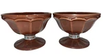 Hershey's Set Of 2 Brown Pedestal Style Ice Cream Bowls By Houston Harvest. Fixed Price $10.00.