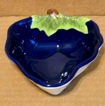 Houston Harvest Ceramic Grape-shaped Bowl Cobalt Blue Dish 31495. Fixed Price $15.99.