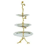 Leeber 70033 Golden Vine Hammered 3-TIER Server. Fixed Price $91.35.