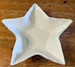 Pottery Barn Star Bowl 9" Retired Serving Piece Holiday Appetizer White Dessert. Fixed Price $12.99.