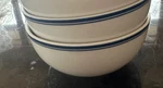 2 Williams Sonoma Bistro Blue Striped Cereal Ice Cream Bowl Open Kitchen Euc. Fixed Price $19.99.