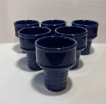6 Pfaltzgraff Ice Cream Cone Shaped Bowl Blue Ceramic Dessert Cups Summer Party. Fixed Price $17.50.
