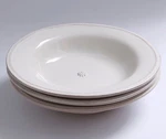 Set Of Juliska Berry And Thread Whitewash Rim Soup Bowls 8 3/4". Fixed Price $62.00.