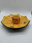 2005 Dennis East Halloween Pumpkin Spider Candy Dish Or Chips/dip. Fixed Price $9.75.
