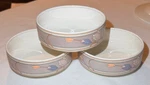 Set Of 3 Mikasa Intaglio Meadow Sun 5" Fruit Dessert Sauce Bowls CAC02 Mint. Fixed Price $23.79.