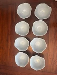 8 Sophie Conran Portmeirion Floret Bowls Robin Egg Blue Scallop Ruffle 7. Fixed Price $75.00.