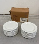 (24) World Tableware 840-425R-25 Porcelana 9" Plates Wide Rim, New. Fixed Price $90.30.