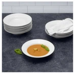 Towle Hospitality Set Of 12 Porcelain Wide Rim Soup Bowls. Fixed Price $60.99.