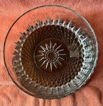 Vintage Arcoroc France Glass Salad Bowl Diamond Starburst Pattern 9.0" Free Ship. Fixed Price $75.80.