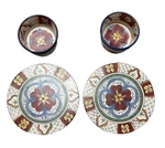 Tabletops Gallery Cordova Mediterranean Floral Earthenware Cereal Bowls Set. Fixed Price $45.00.