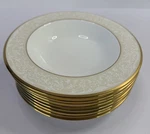Set Of Noritake White Palace 4753 Bone China Rim Soup Bowls 8.5" Japan Mint. Fixed Price $250.00.