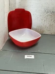 Vtg Pyrex 515B-015 Red Square Bowl 1.5 Qt 1940S Hostess Lid. Fixed Price $39.08.