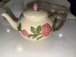 Pot Authentic Franciscan Desert Rose White Pink With Lid. Fixed Price $25.00.