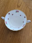 Vintage Royal Doulton H4845 Rosebud Footed Double Handle Cream Soup Bowl. Fixed Price $15.95.