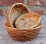 Medium Handmade Olive Wood Nesting Bowls/set Of 3. Fixed Price $38.00.