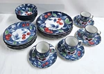 20 Pc Williams Sonoma Grand Cuisine Red Cherry Set WS022 Plate Bowl Cup Saucer. Fixed Price $169.99.