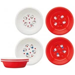 Sanrio Hello Kitty Bowl Set 4 Piece Red White Gingham Heart Pattern Skater Japan. Fixed Price $16.16.
