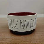Rae Dunn Feliz Navidad Dog Cat Pet Bowl Food Dish Christmas Holiday 6 DX2.5. Fixed Price $9.98.