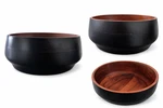 The Cellar Wood Salad Bowl Black/brown With Damage. Fixed Price $10.99.