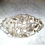 Michael Aram Botanical Leaf Bread Basket Silver Gorgeous Nickleplate Handmade. Fixed Price $198.00.