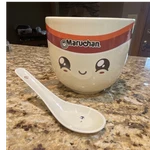 Maruchan Ceramic Ramen Bowl & Spoon Set 18 Oz Novelty Microwave Safe 2025. Fixed Price $15.30.