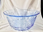 Georgetowne Essentials Sapphire Crystal Salad Bowl W/ Servers (10.5" Dia.) New. Fixed Price $17.99.