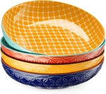 Dowan 8.5" Vibrant Pasta, Salad & Soup Serving Bowls Set Of 4, Embossed Large Po. Fixed Price $45.99.