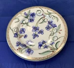 3 Dansk Umbrian Flowers Portugal Dinnerware 9" Salad Plates Blue Floral Set Of. Fixed Price $36.00.