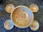 Vintage Woodpecker Woodware Handpainted Japan Bowl Nuts Set 9 Bar Mid Century. Fixed Price $18.00.