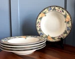 Mikasa Intaglio Garden Harvest CAC29 Pasta Bowls Set Vintage Fruit 9.25. Fixed Price $25.20.