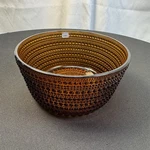 Oiva Toikka Iittala Kastehelmi Brown Salad Bowl 150MM 6" Finland. Fixed Price $53.50.