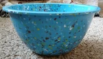 Zak Designs Blue Confetti Melamine Bowl 7 Diameter 3 1/2 Inches Tall. Fixed Price $29.00.