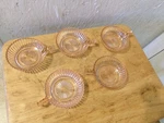 Vintage Anchor Hocking Queen Mary Berry Bowl 4" Diameter, 5 Each. Fixed Price $39.34.