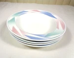 Mikasa Intaglio Fantazz 9 3/8 Large Rim Soup Bowl CAC64 John Bergen Set Euc. Fixed Price $31.95.