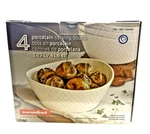 Over & Back Dish Set Of New White Porcelain Serving Bowls 41.6OZ / 1.23L Each. Fixed Price $44.98.