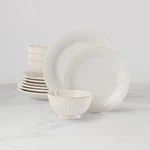 Lenox French Perle Groove 12-PIECE Plate & Bowl Set, Size 23.05 Lb, White. Fixed Price $133.95.