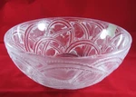 Vtg. Lalique Pinson Crystal Glass Bowl-birds-frosted-cut-preowned-unused. Fixed Price $225.00.