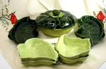 California Pottery Valley Vista #101 Snack Set Serving Celery Trays 4 Bowls. Fixed Price $59.99.
