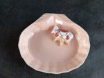 Vtg Pink Ceramic Crab Shell Trinket Tray Bowl 6.5" The Beachcombers 1985. Fixed Price $22.30.