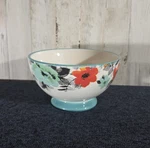 Pioneer Woman Bloom Dots Turquoise 6" Stoneware Footed Bowl Vintage. Fixed Price $10.95.