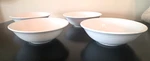Of 4 Casual Settings By Oneida Kenley White Cereal Soup Bowls Farmhouse. Fixed Price $12.00.